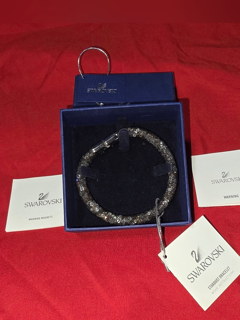 Swarovski Stardust Black Crystal Mesh Bracelet